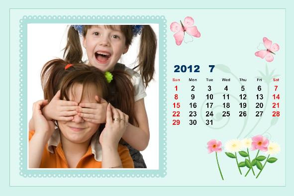 Baby & Kids photo templates Baby Calendar-2 